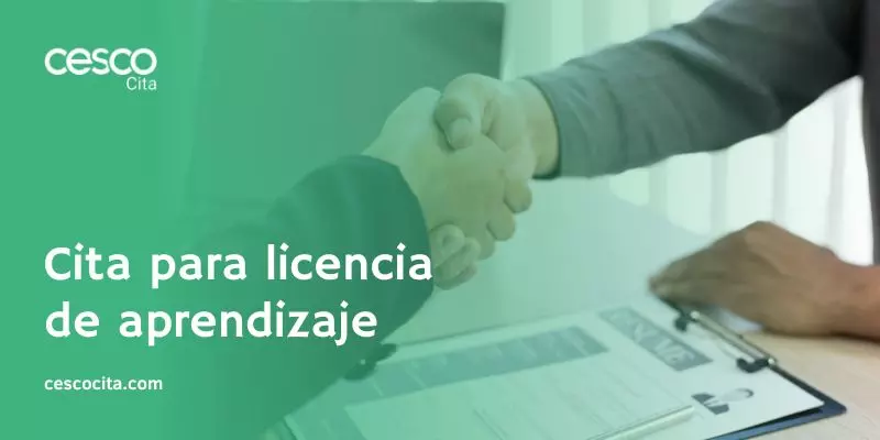 Cita para licencia de aprendizaje