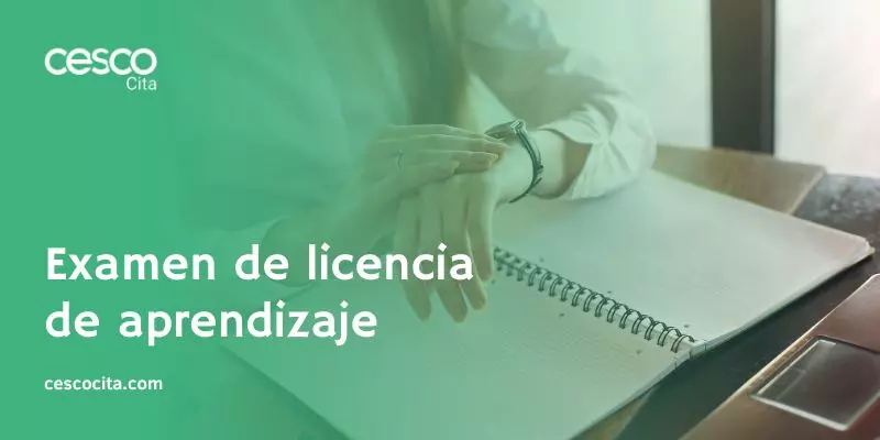 Examen de licencia de aprendizaje